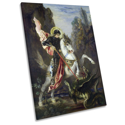 X7627 Gustave Moreau Saint George And Dragon Picture - Wrapped Canvas Art Prints
