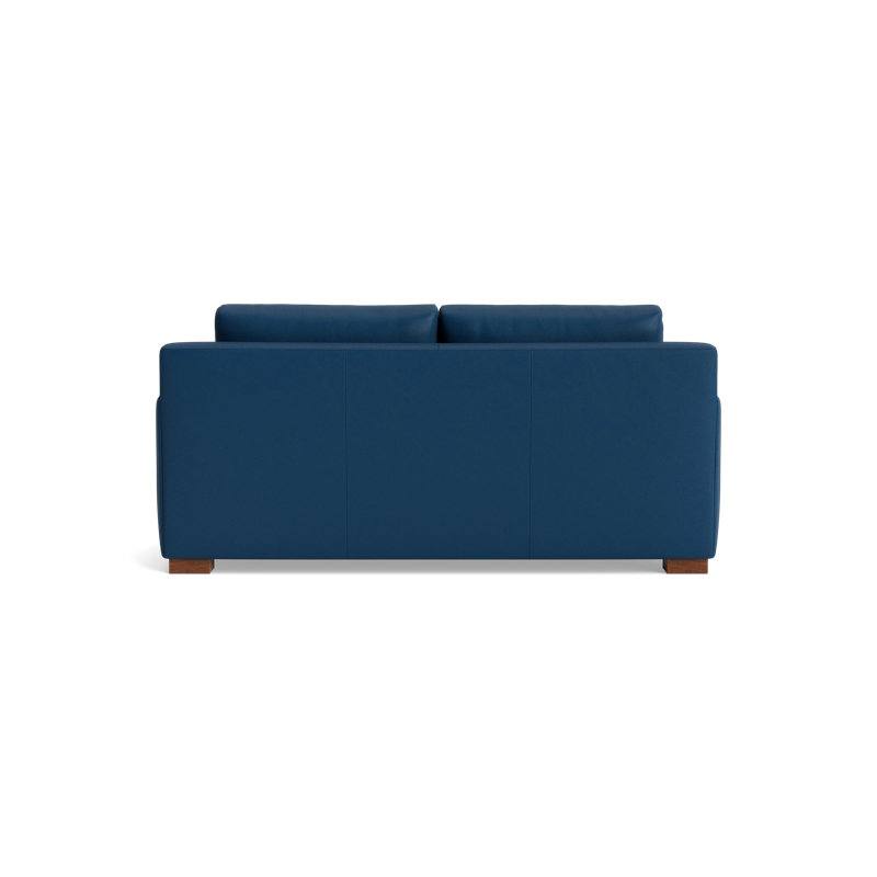 Catalina Leather Loveseat, Leather - Deep Blue