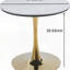 Table basse tulipe dorée et blanche-616334556