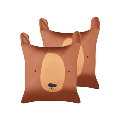 Gerda Brown Square Cushion