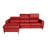 Amorian Leather Reclining Corner Sofa-801784029-801784027