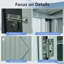 Remise de rangement extérieure en métal 5 pi x 3 pi Transparent-124385935