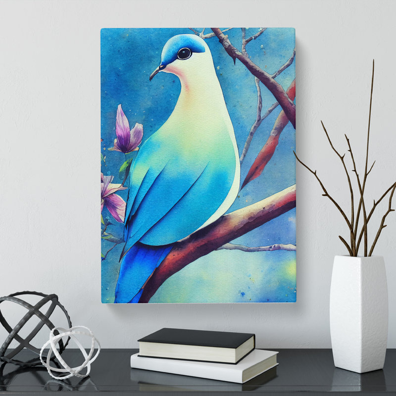 Watercolour Dove Bird Vol.2 - Wrapped Canvas, 50cm H x 35cm W x 3cm D