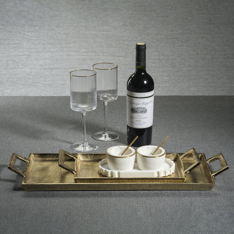 Plateau en aluminium La Réserve, L 26 po x P 9 po x H 1,5 po