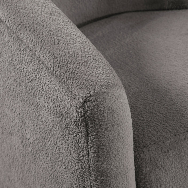 Karcher Upholstered Swivel Armchair, Gray Fabric