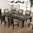 Contemporary Rectangular Dining Table Espresso Wood Mirror Insert