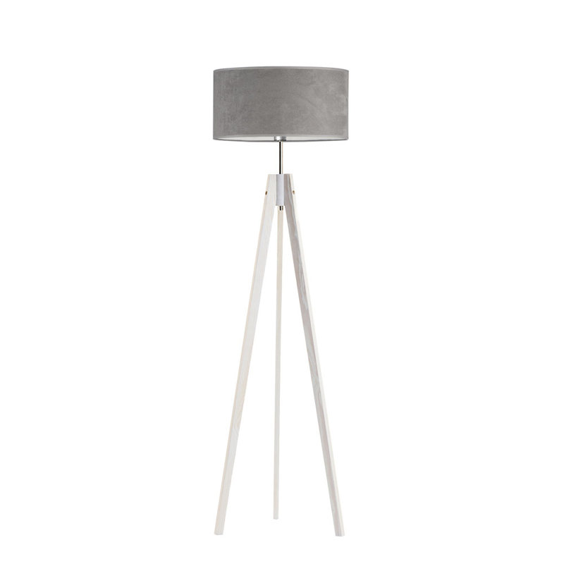 Caba 138cm Tripod Floor Lamp, Silver, Light Grey