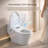 Smart Elongated Bidet Toilet Seat with Auto Open/Close, Heated Seat, Warm Water, Night Light, and Air Dryer