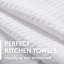 Serviettes de cuisine super absorbantes, paquet de 12 - serviettes de cuisine 100% coton de qualité supérieure, serviettes de vaisselle blanches épaisses de 450 g / m² lavables à la machine pour le séchage, le nettoyage, le tissage ratiné et une qu