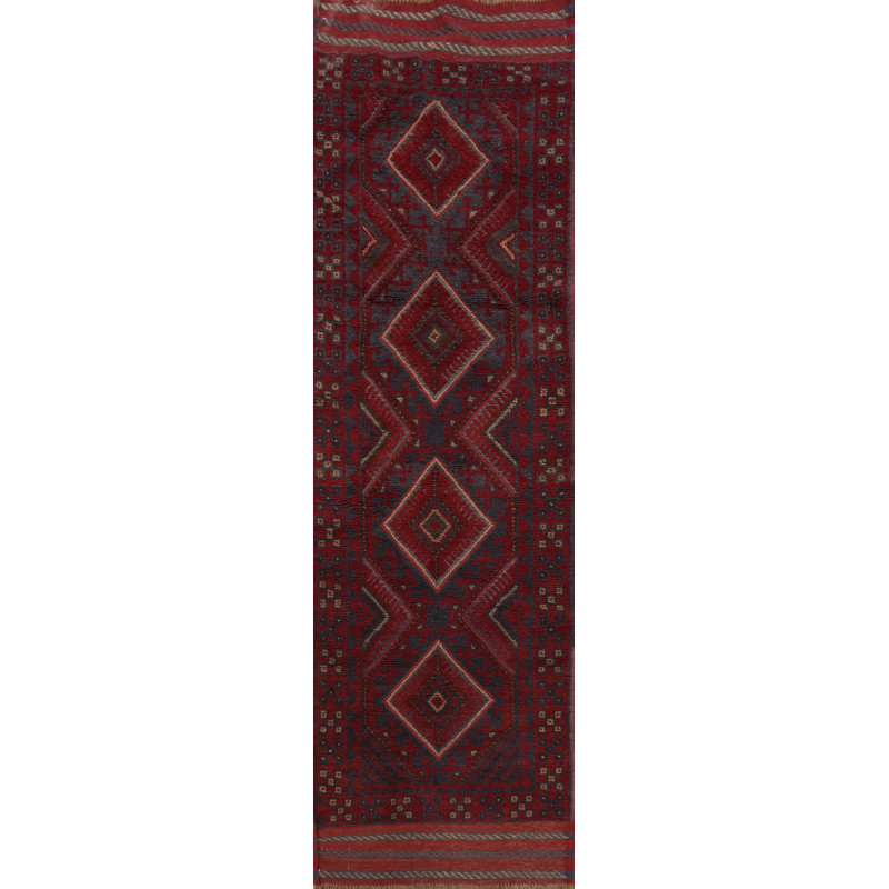Tapis de couloir rouge 7 pi 9 po x 2 pi One-of-a-Kind