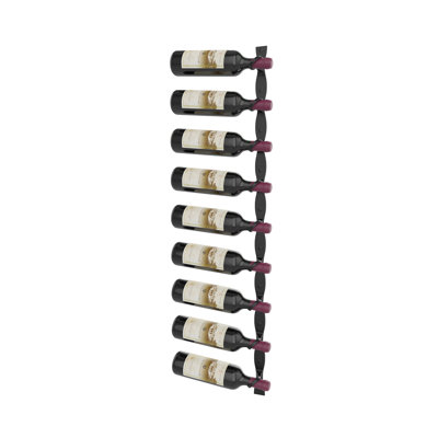 9 Bottle Wall Mounted Wine Bottle Rack