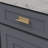 Bijou Ember Collection Handle Pull - 3" Center to Center Cabinet Pull Brushed Golden Brass - Contemporary Hardware for Drawers & Cabinets-107440018-109470531