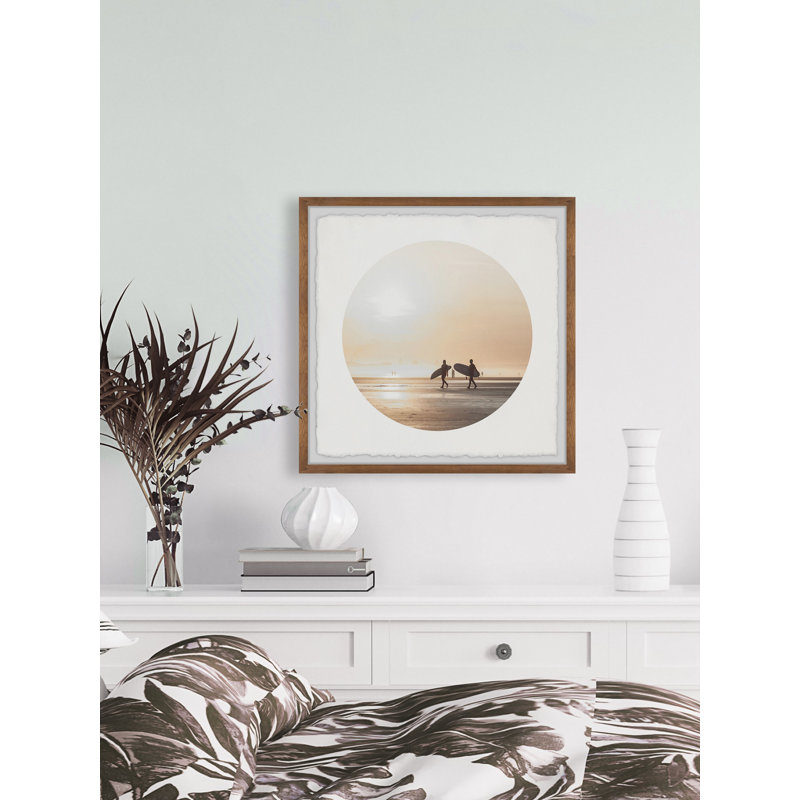 « coucher de soleil »-cadre photo imprimé sur papier, H 18 po x l 18 po x P 1,5 po