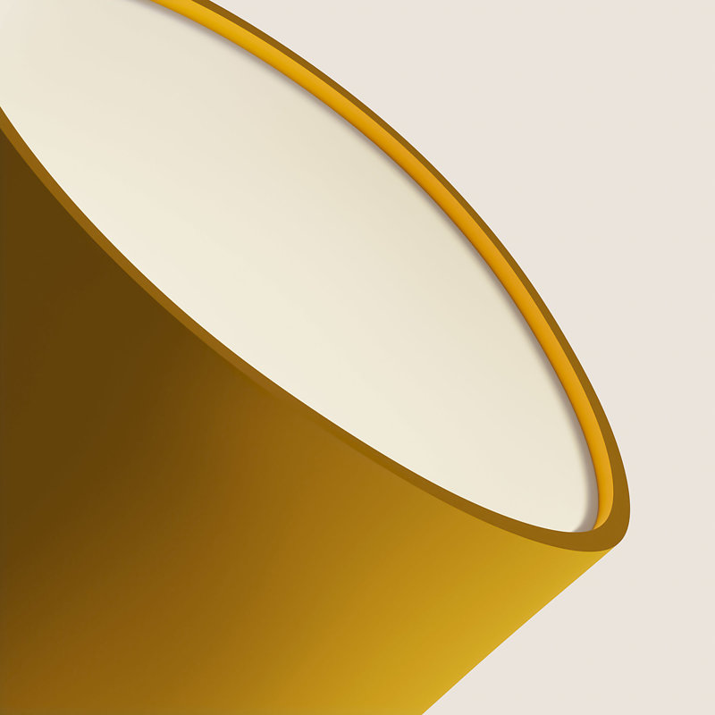 Vessel Pendant Light, 18" H x 14.5" W x 9" D, Mustard, White