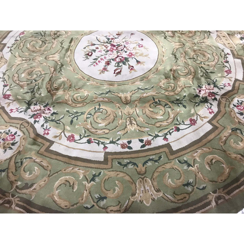 Wool Oriental Area Rug in Green