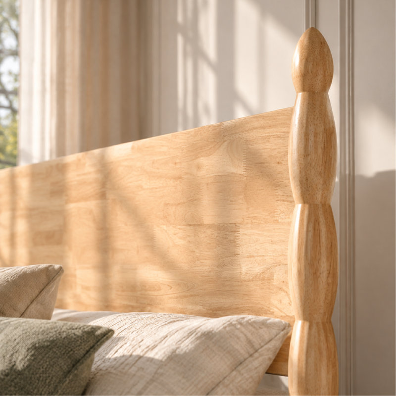Structure de lit Eloise, Lit double, Walnut