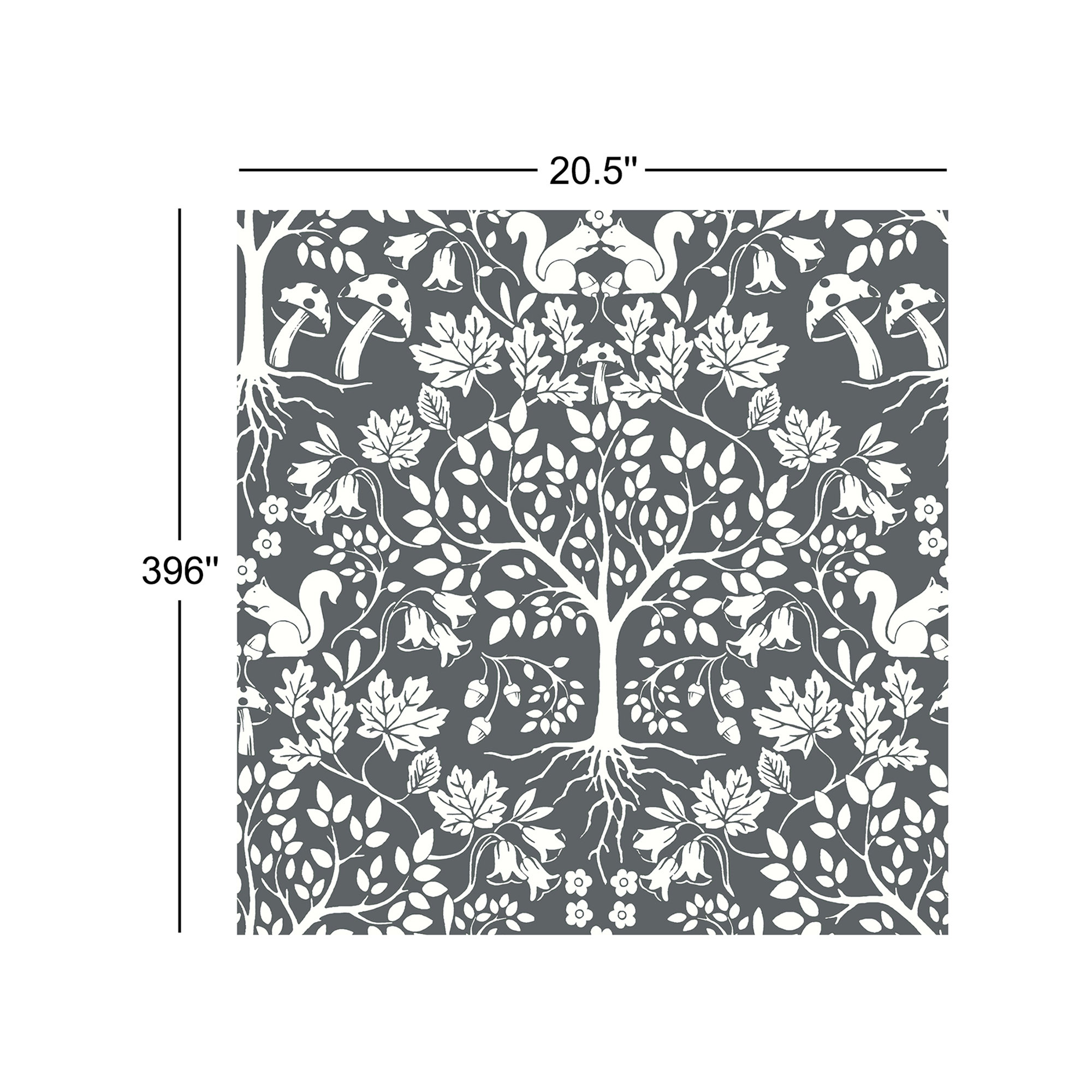 Aimon Floral Wallpaper, Gray