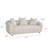 Capri Modern Curved Upholstered Loveseat