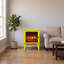 Poêle-cheminée électrique autoportant de 45,7 cm (18 pouces) avec effet de flamme 3D, jaune citron