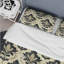 Ensemble de housse de couette moderne à motif floral noir et beige II-109155484