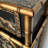 Black and Gold Bamboo-Style Sideboard-122782616