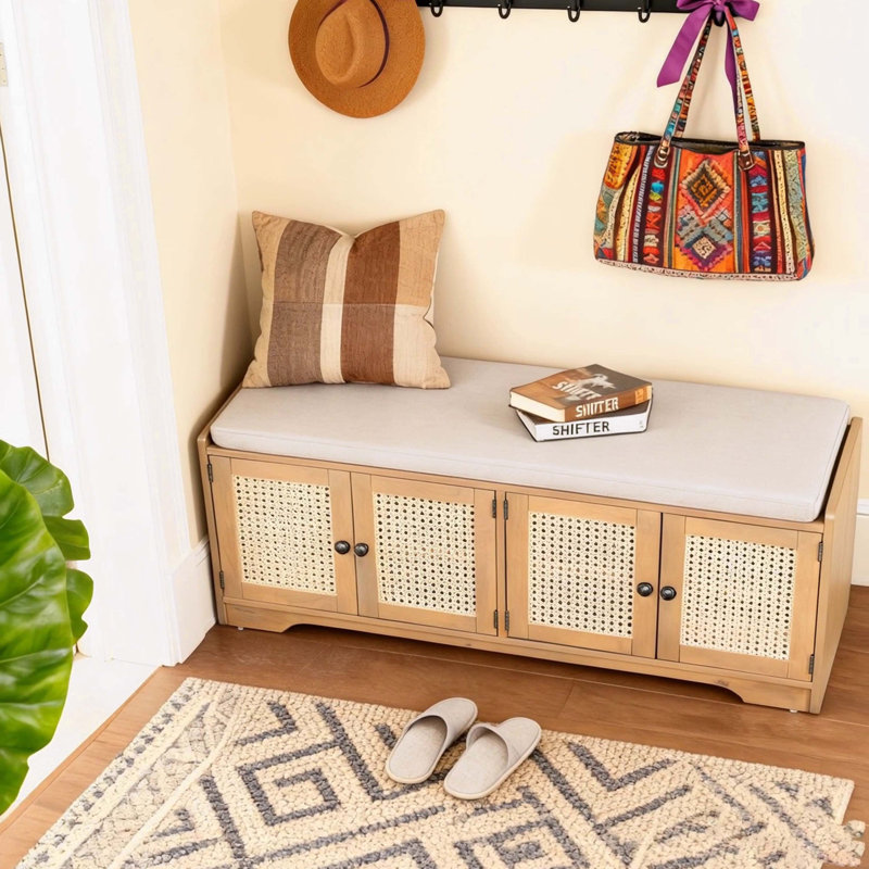 Banc de rangement Rustic, Brun