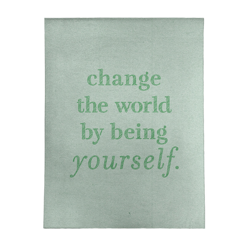 Tapis à la main the world quoted change the world, Rectangle 5 pi x 7 pi