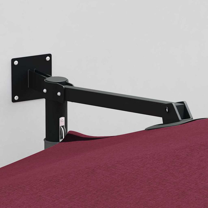 Wall Mount Parasol, 148cm H x 248cm W x 248cm D, Dark Pink