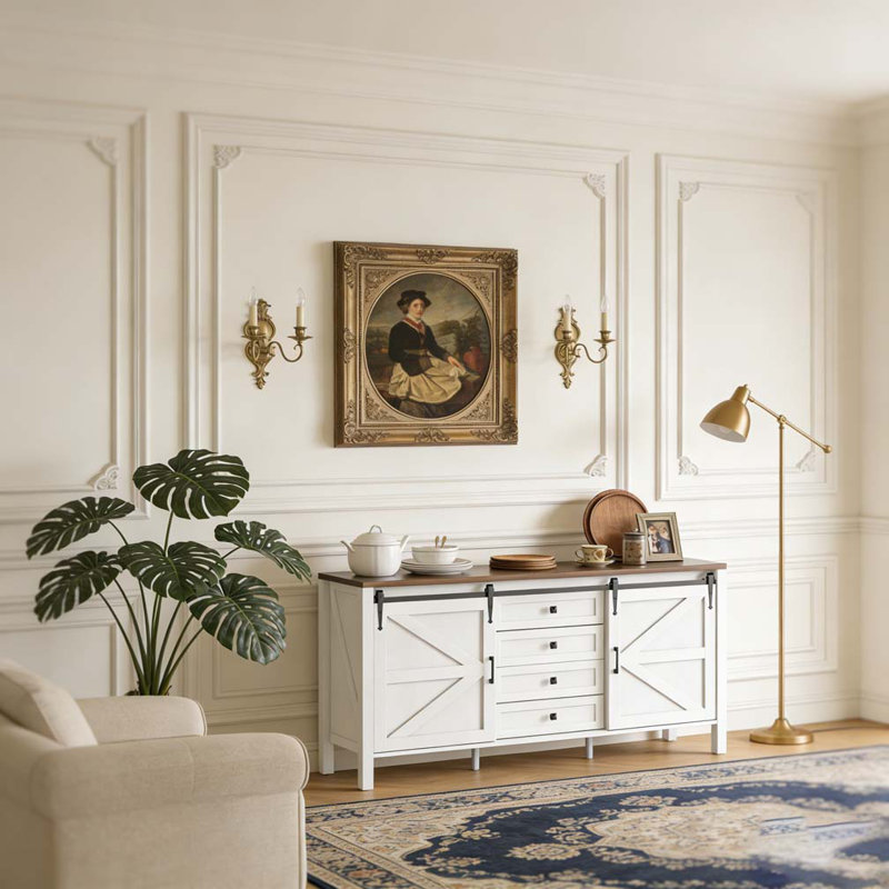 Armoire à café, buffet avec tiroirs