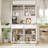 Kitchen Pantry Cabinet with Charging Station, Tall Hutch with Microwave Stand & Drawers-369765458