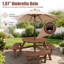 Table ronde de pique-nique avec trois bancs fixes pour le jardin et la plage-935049764