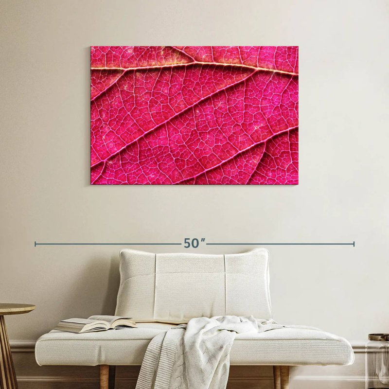 Pink Leaf Vein, 26" H x 39" W