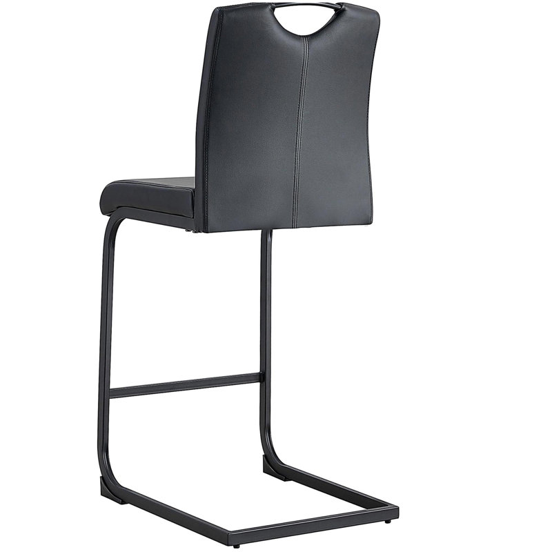 Ensemble de 2 chaises noires en polyuréthane