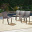 LARACHE ALUM ARMLESS RATTAN CHAIR