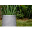 Grand pot à fleurs rond en béton de 17 po de hauteur (intérieur amélioré) avec trous de drainage pour l'intérieur et l'extérieur-279391864-269589595