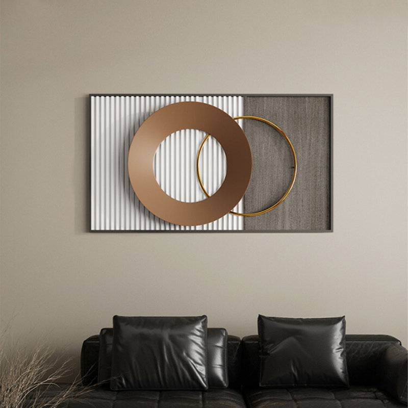 Décoration murale de luxe en fer de style italien, H 22,44 po x l 39,37 po x P 1,18 po