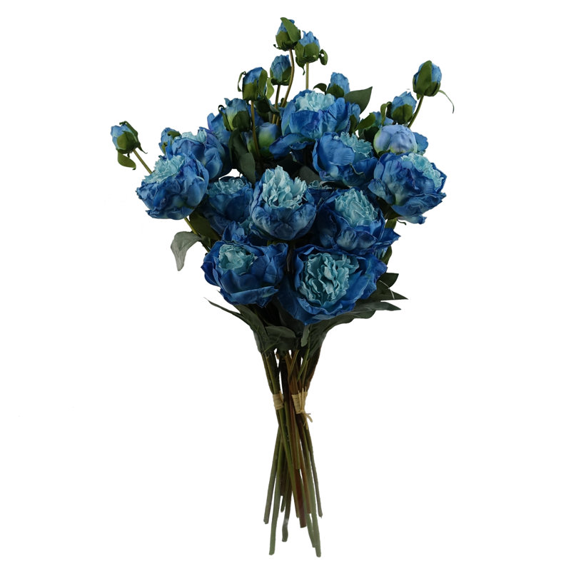 Plastic, Silk Artificial Arrangement, Blue