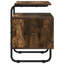 40 cm W Galvanised Steel Bedside Table-1890073233