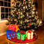 Ensemble de 4 boîtes-cadeaux de Noël illuminées avec des boucles colorées, 52 lumières DEL blanc chaud
