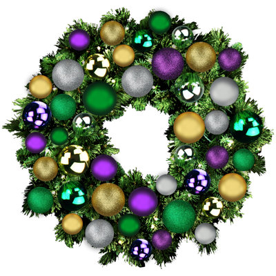 Faux Lighted 48'' Wreath