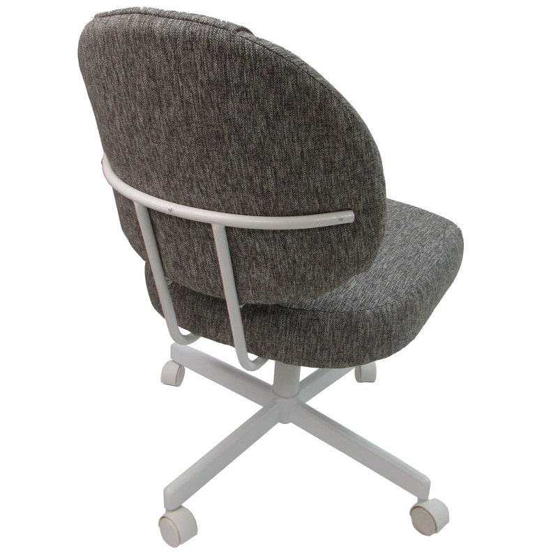 Aillee 19'' H Upholstered Side Chair, Mojave Gray, White