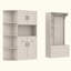 Armoire de vestibule multifonctionnelle gauche-droite (peut être utilisée séparément) avec rangement et 4 crochets, armoire de rangement / arbre d'entrée 2 en 1 pour le salon, la cuisine et le couloir-260490416