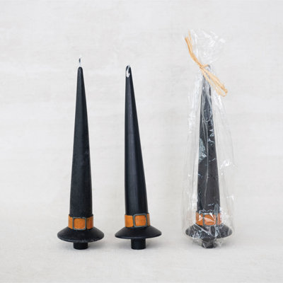 Unscented Witch Hat Shaped Taper Candle