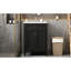 Meuble-lavabo 24 po avec 2 portes, tiroir basculant et lavabo modernisé, pieds, organisateurs de rangement intelligents, esthétique intemporelle, conception des pieds, rangement-1078419801