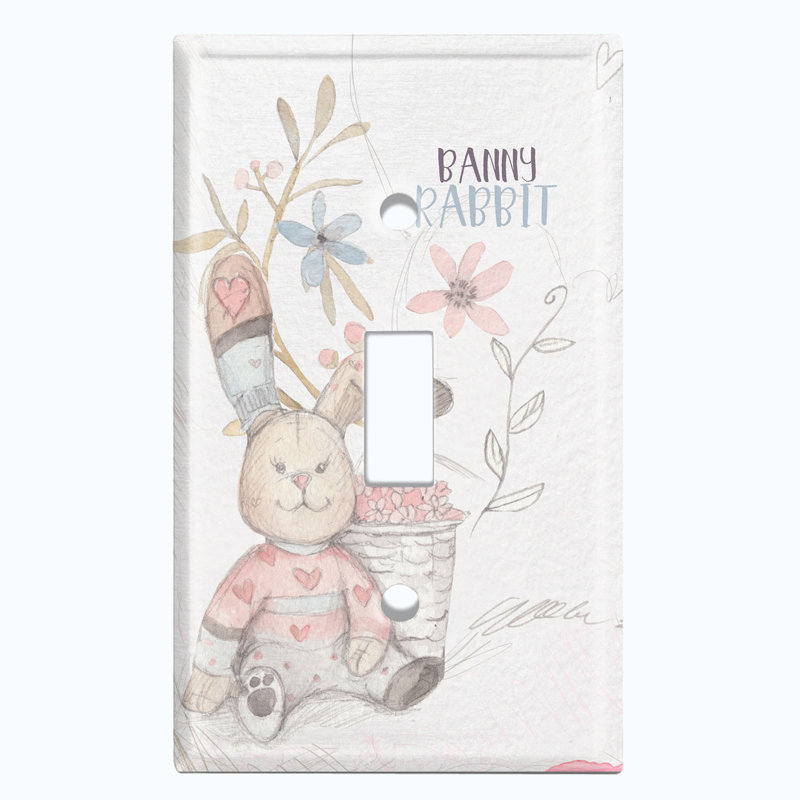 Patterned 1 - Gang Toggle Light Switch Standard Wall Plate