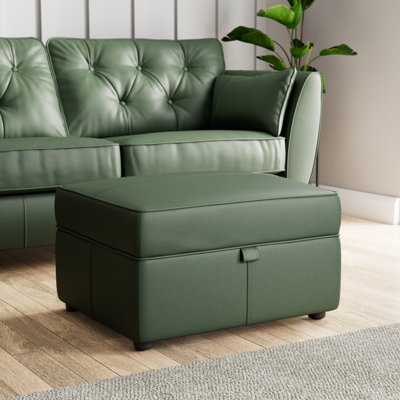 Marylin Wide Rectangle Footstool Ottoman with Storage