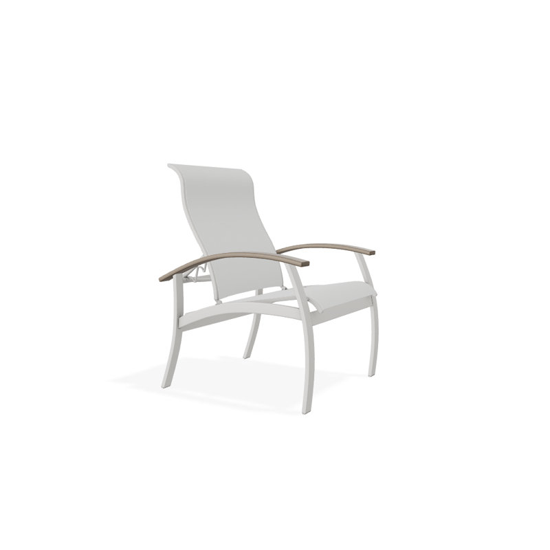 Chaise de patio Askar, Désert, Blanc 6D Sunbrella®, Neige texturée