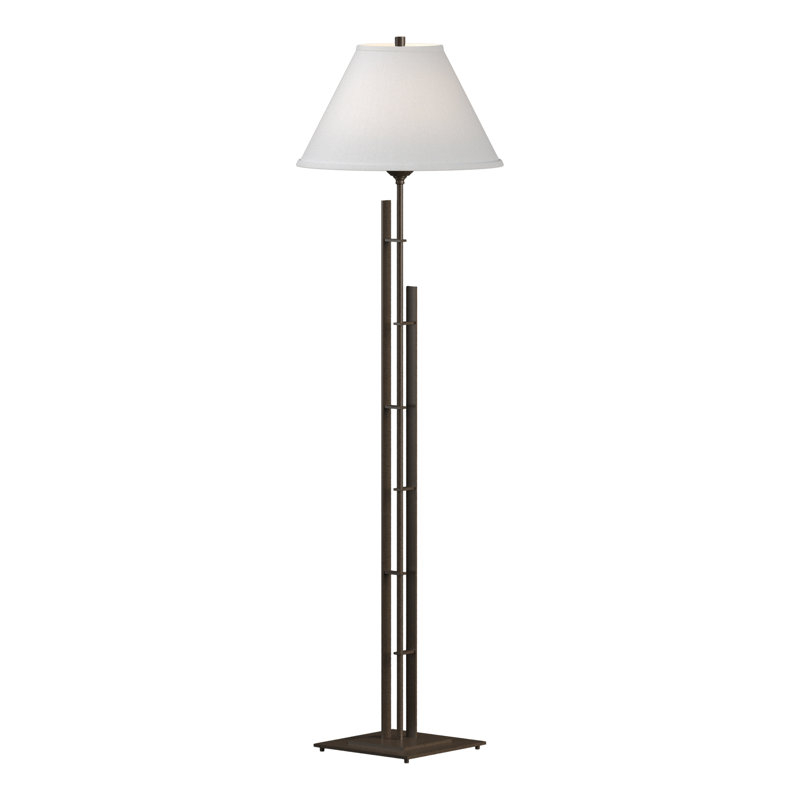 Metra 57.2" Floor Lamp, Natural Anna, Bronze
