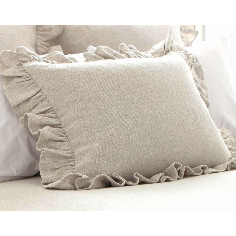 Wilton Ruffle Sham, Standard, Natural