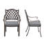 Fauteuil de salle à manger empilable extérieur avec coussin (ensemble de 4)-1046479788